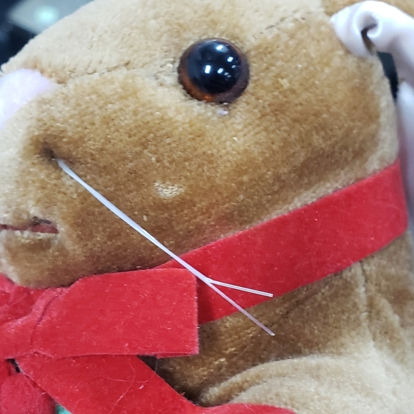 Velveteen Rabbit with Christmas Holiday Stocking 1985 Vintage Plush - Picture 4 of 10